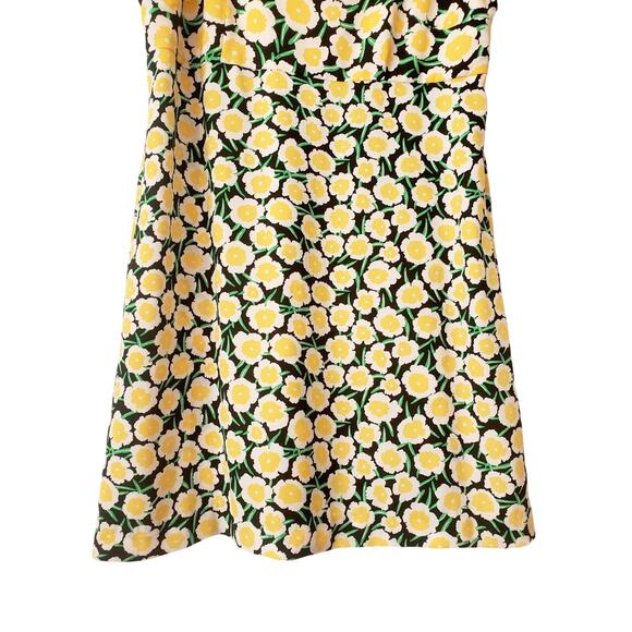 Diane Von Furstenberg x Target 90's Shift Yellow Poppy Mini Dress Size 14 - Picture 3 of 8